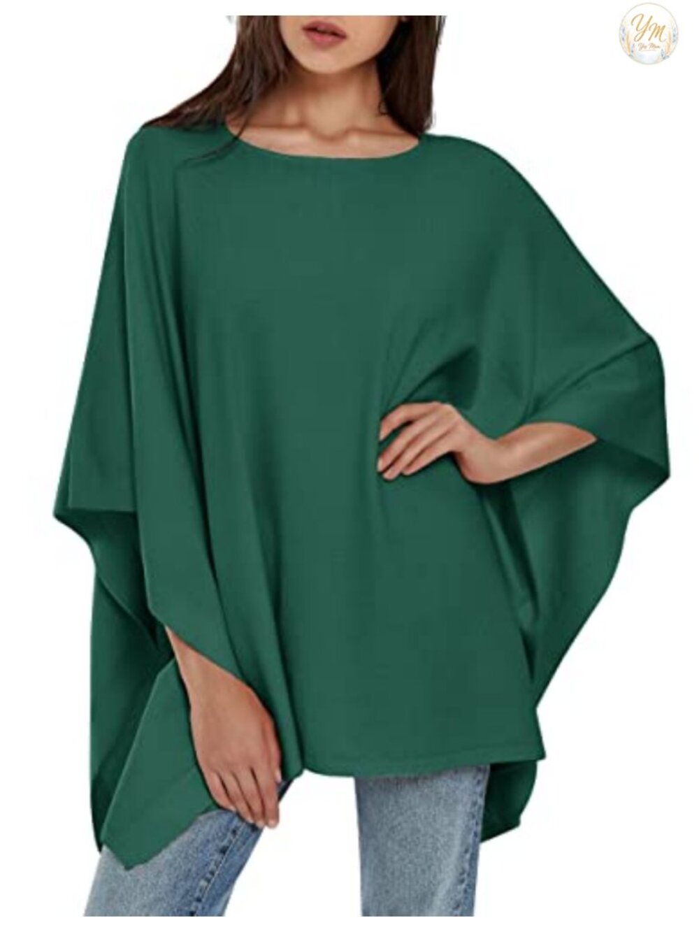 PULI Women's Pullover Poncho Sweater Knit Layering Top Travel